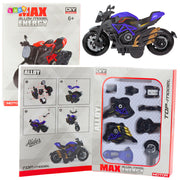 Metalni motor za sastavljanje 1:14 DIY - crno/plavi