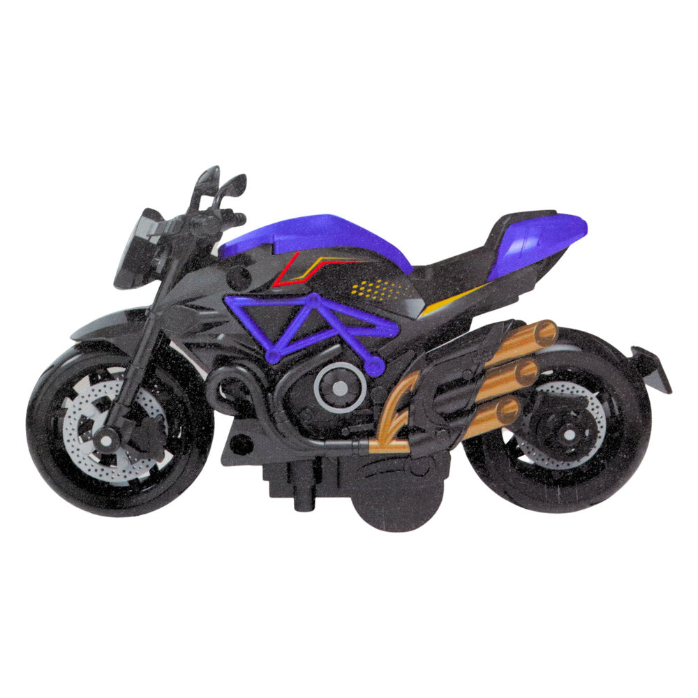 Metalni motor za sastavljanje 1:14 DIY - crno/plavi