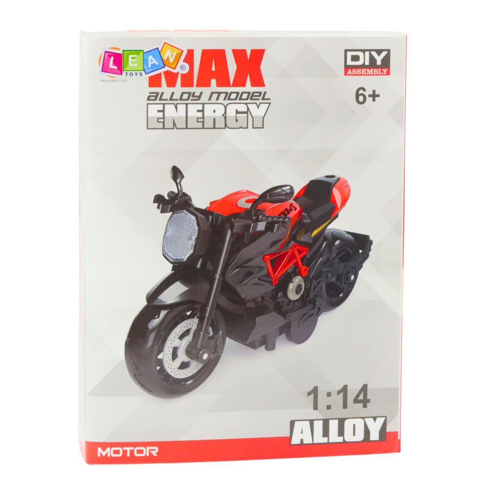 Metalni motor za sastavljanje 1:14 DIY - crno/plavi