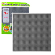 Ploča za kockice za slaganje 25.5x25.5 cm - siva