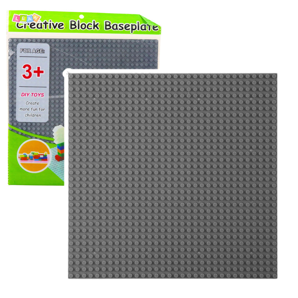 Ploča za kockice za slaganje 25.5x25.5 cm - siva