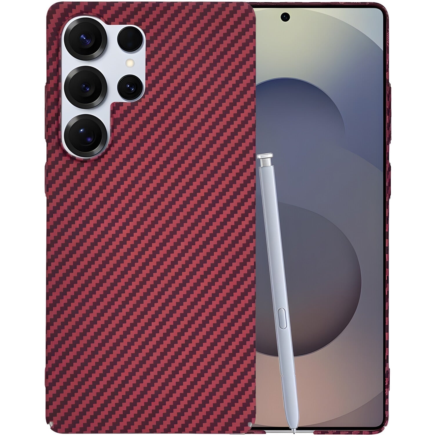 Maska Techsuit Carbonite FiberShell za Samsung Galaxy S25 Ultra - Crvena KP38080