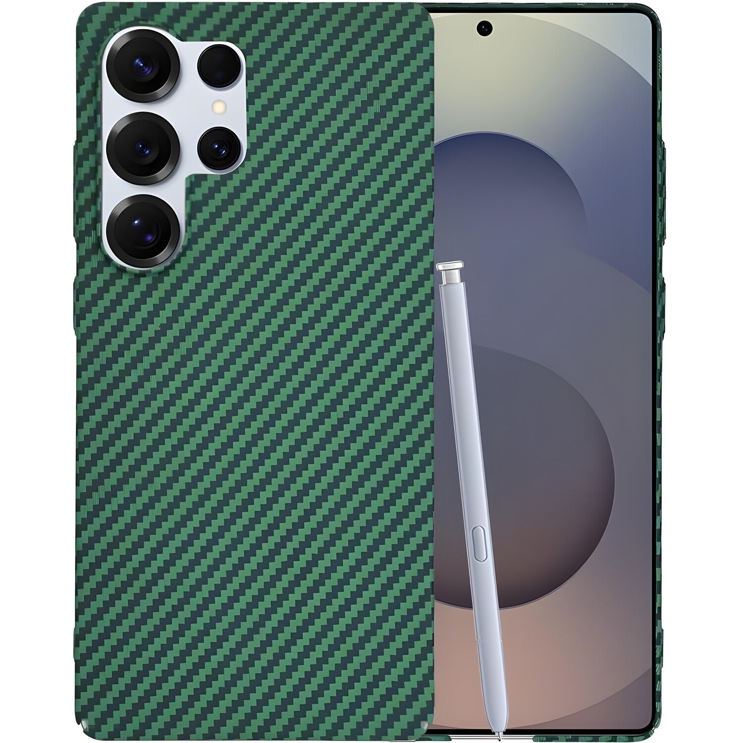Maska Techsuit Carbonite FiberShell za Samsung Galaxy S25 Ultra - Zelena KP38079