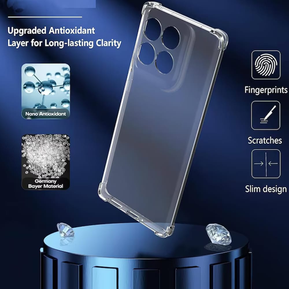 Techsuit Shockproof Clear Silicone prozirna maskica otporna na udarce za Motorola Moto G56