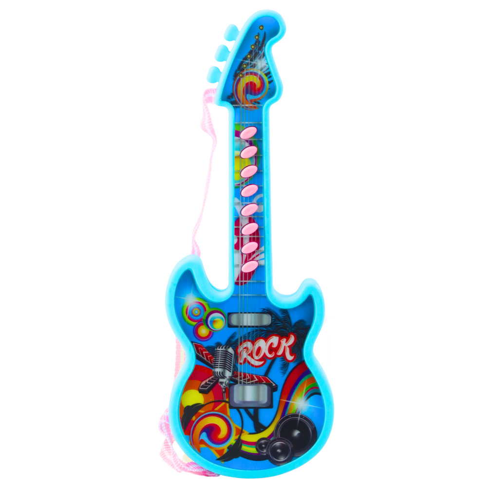 Električna gitara za djecu sa melodijama i solmizacijskim rasponom - plava