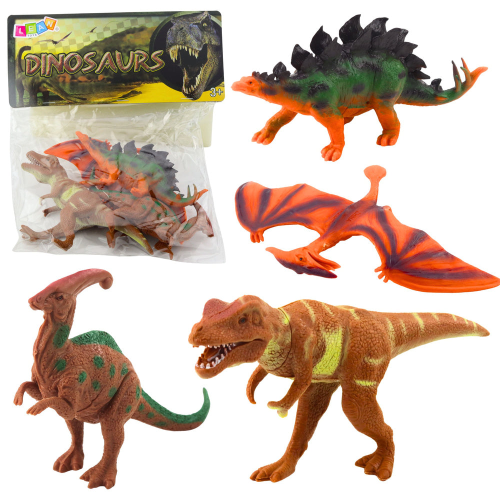 Set figura dinosaura 4u1 - T-Rex Pteranodon Stegosaurus Parasaurolophus