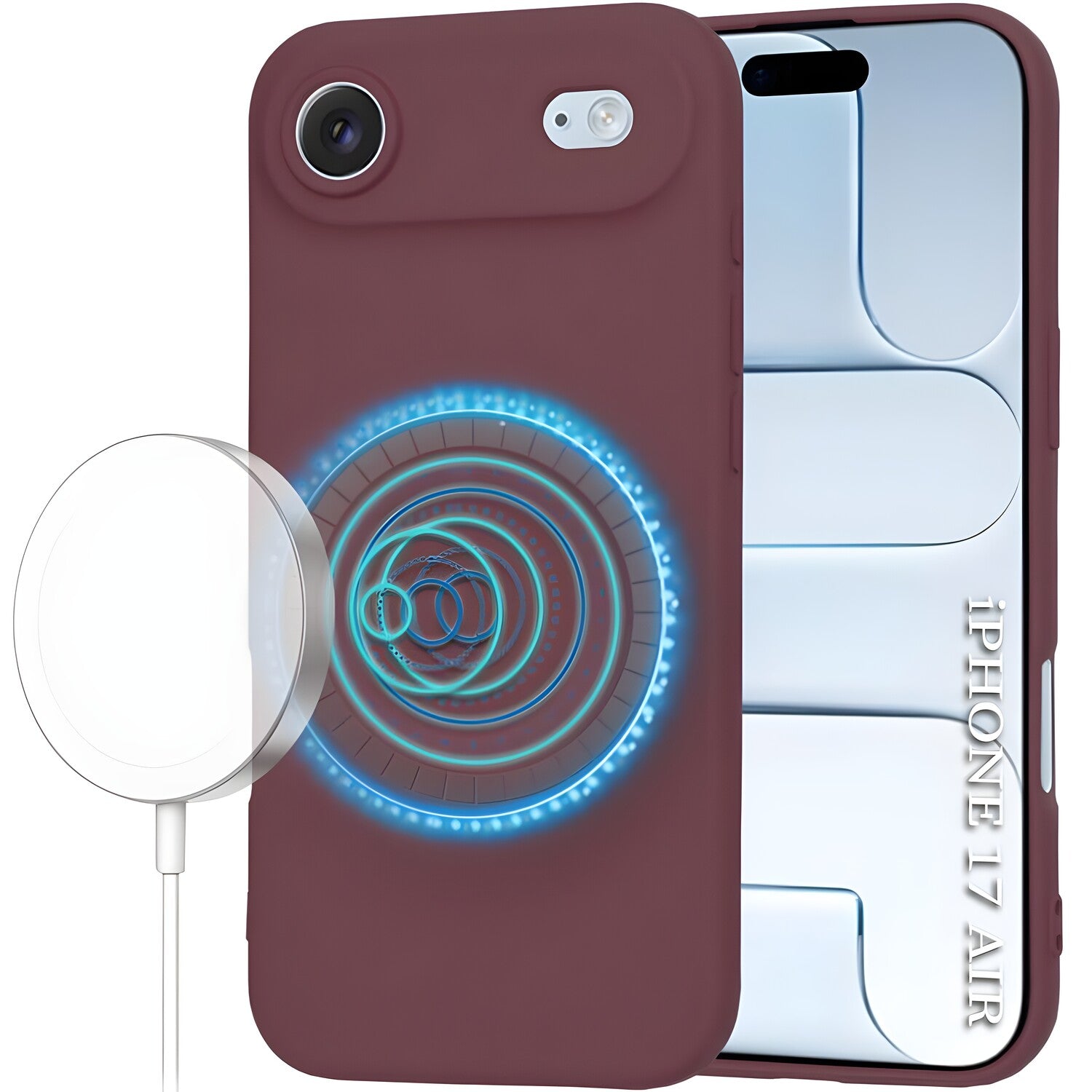 Techsuit - SoftFlex MagSafe maska za Apple iPhone 17 Air - Crvena KP38506