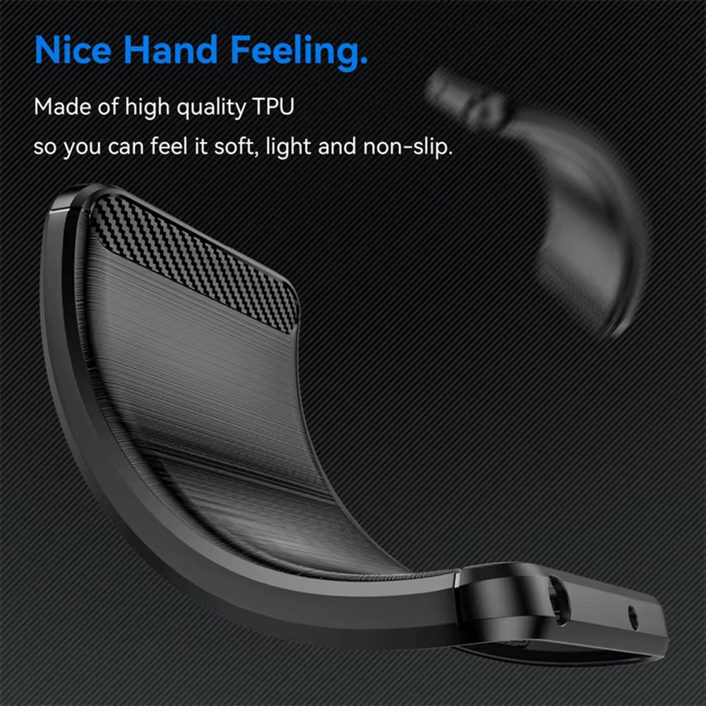 Techsuit Carbon Silicone maska za Honor 400 Smart 5G / 400 Smart 4G / X7d 4G– crna