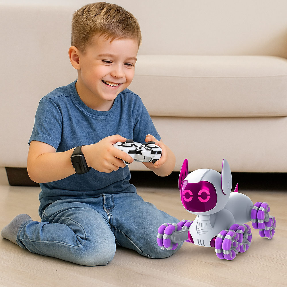 Robot na daljinsko upravljanje TOOBY 360° - ljubičasto/bijeli