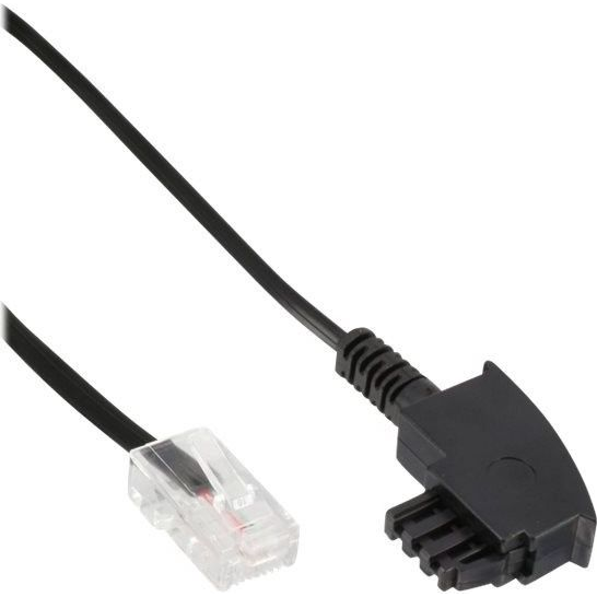 InLine 18502 telefonski kabel 2 m Crno
