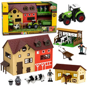 Farm Set With Tractor and Barn Animals Figures Accessories 37 pcs.