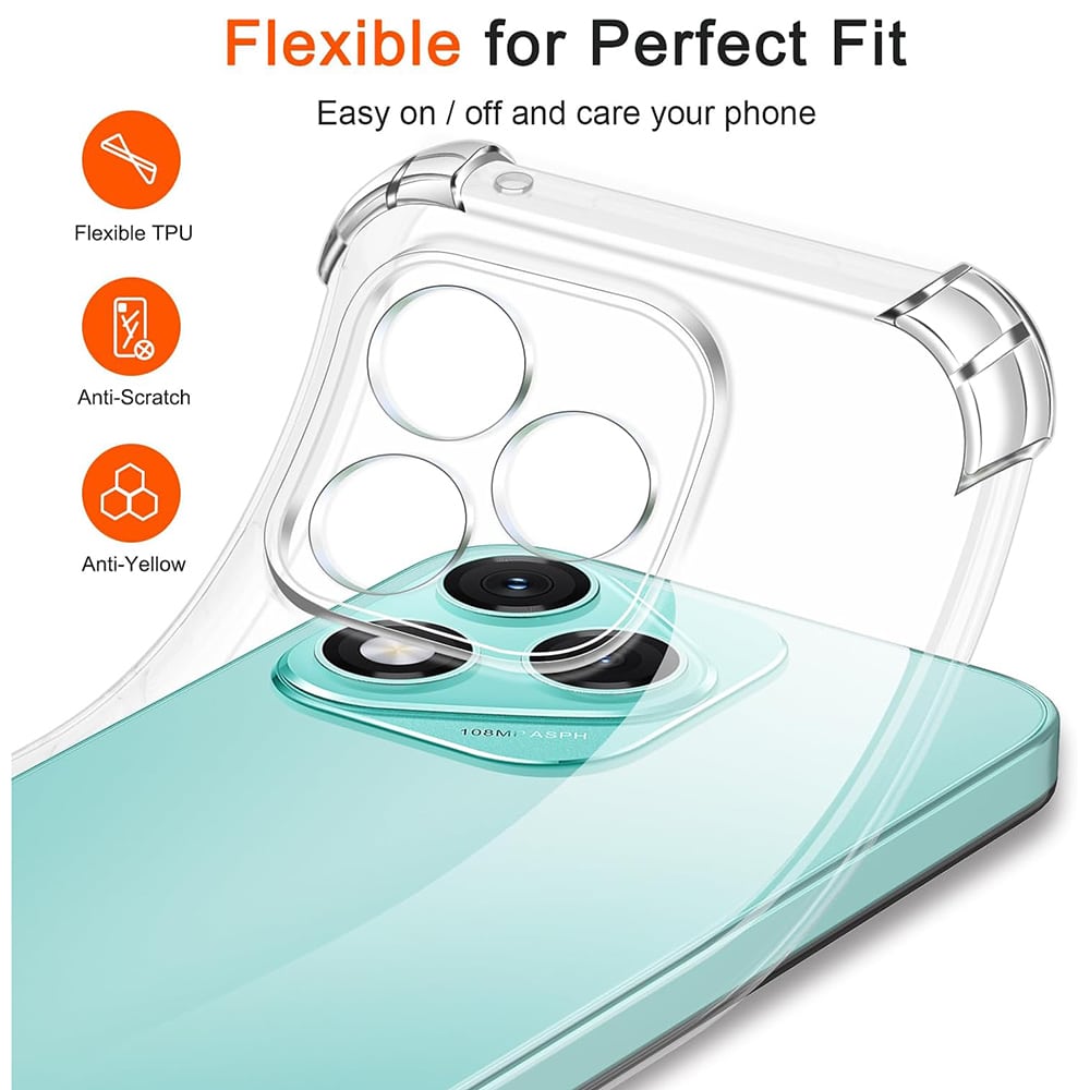 Techsuit Shockproof Clear Silicone prozirna maskica otporna na udarce za Honor 600 Lite