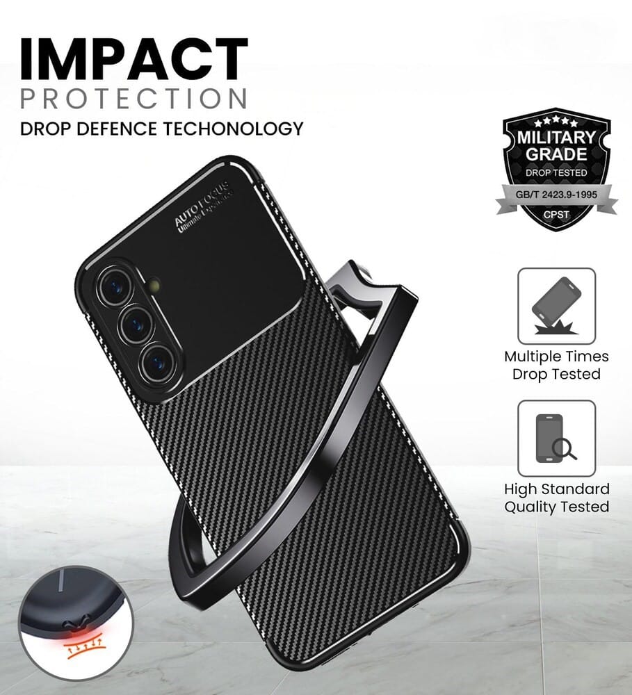 CARBON PREMIUM maska za SAMSUNG GALAXY A54 5G crna