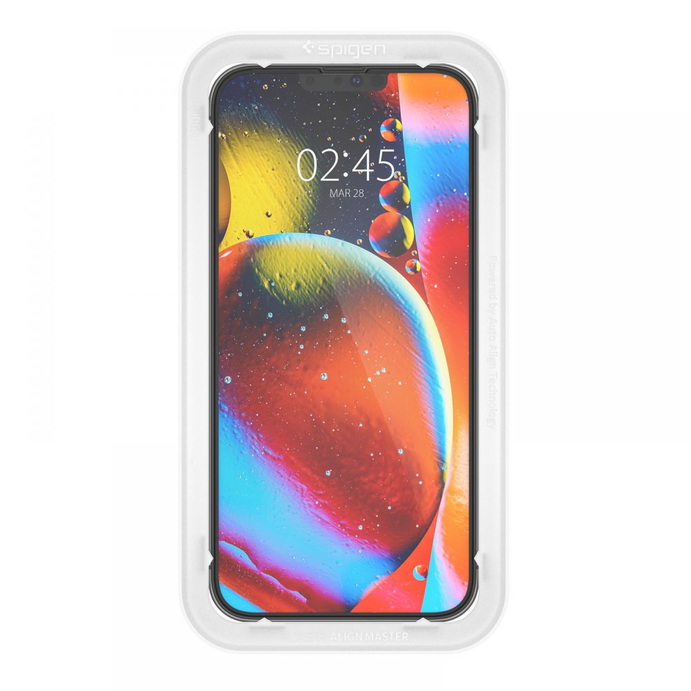 SPIGEN ALM GLASS FC KALJENO STAKLO 2-KOM PAKET ZA iPHONE 13 PRO MAX/ iPHONE 14 PLUS -CRNO