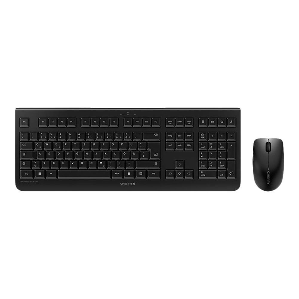 CHERRY DW 3000 tipkovnica Miš priložen RF bežični QWERTZ Njemački Crno