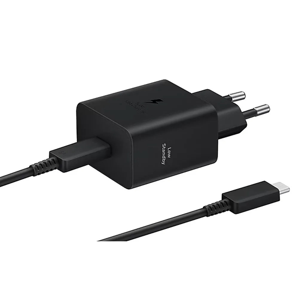 SAMSUNG originalni Type-C zidni punjač + Type-C na Type-C kabel PD 3A 45W EP-T4511XBEGEU crni