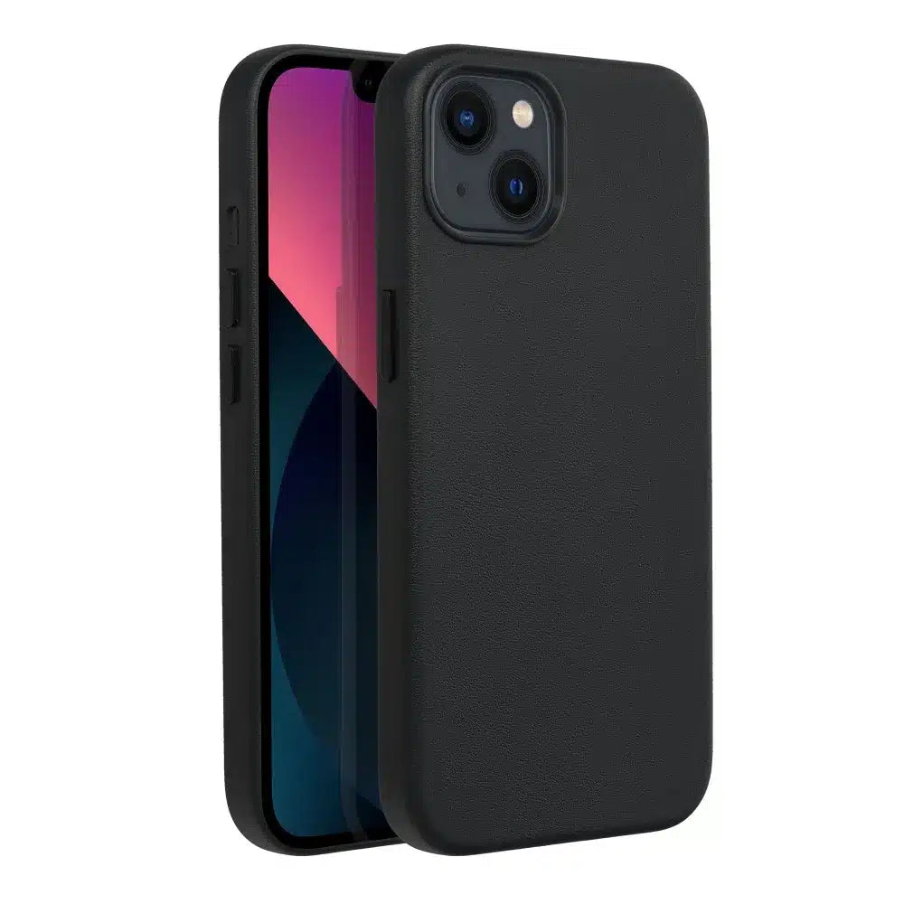 Kožna Mag Cover maska kompatibilna s MagSafe za iPhone 13 crna