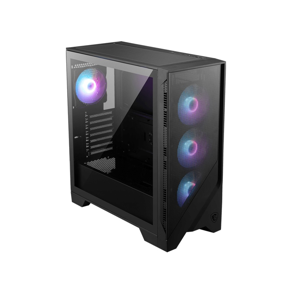 MSI MAG FORGE 321R AIRFLOW računalno kućište Midi Tower Crno, Prozirno