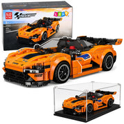 Construction Bricks Sports Car Orange Display Case 423 pcs.