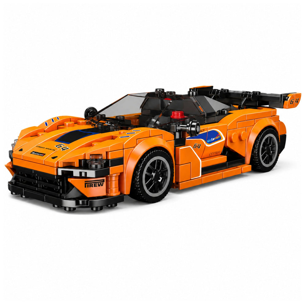 Construction Bricks Sports Car Orange Display Case 423 pcs.
