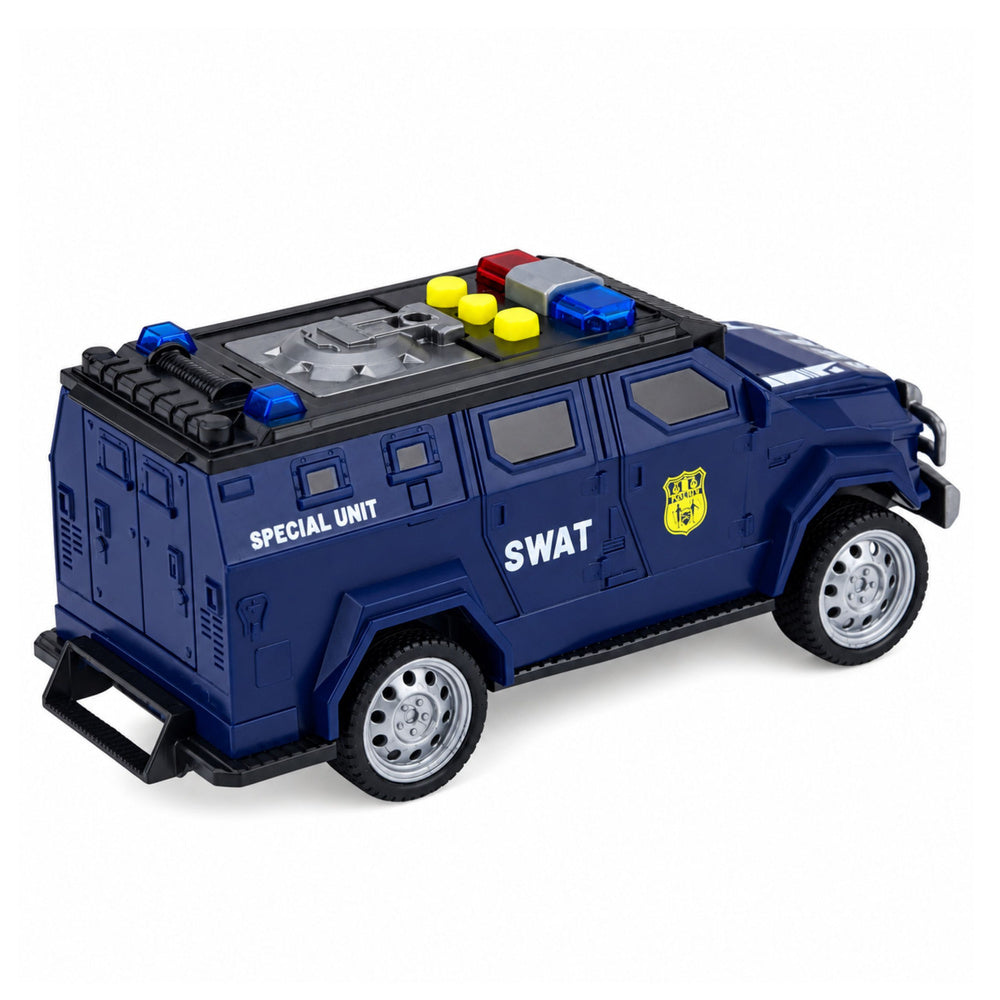 Car Special Unit Vehicle SWAT Lights Sounds Navy Blue 1:32