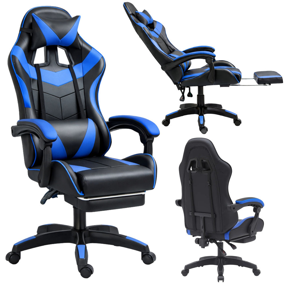 Gaming stolica sa osloncem za noge LE TOY - plava