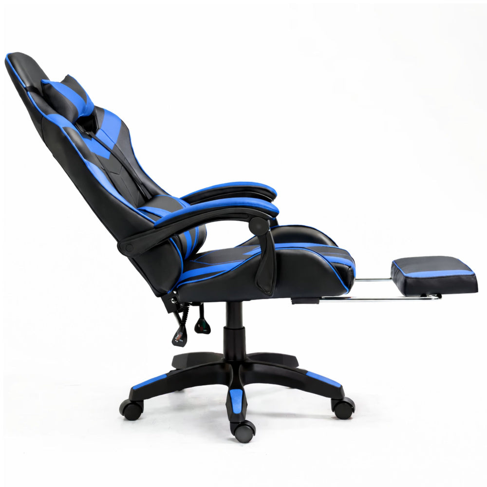 Gaming stolica sa osloncem za noge LE TOY - plava