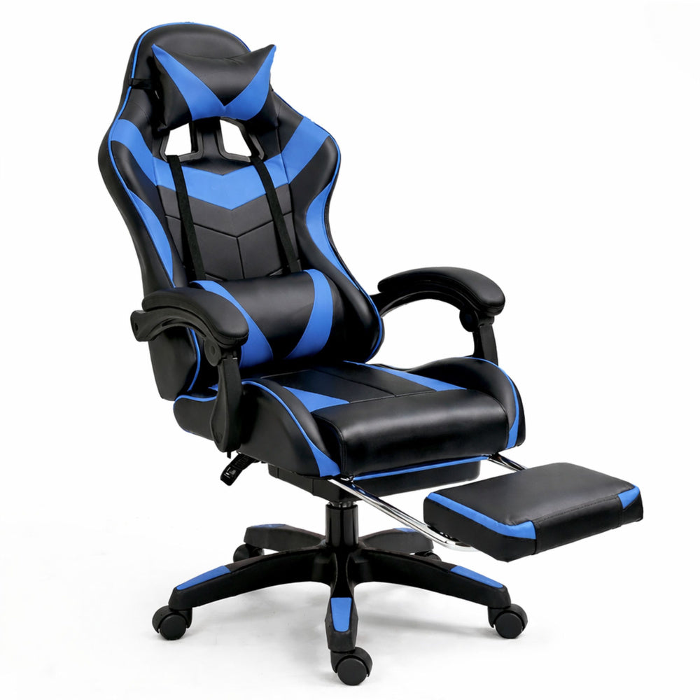 Gaming stolica sa osloncem za noge LE TOY - plava