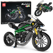 Kockice za slaganje trkaćeg motora Racing sa 656 elemenata - crno/zeleni