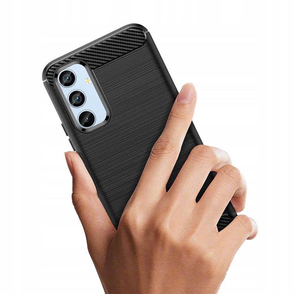 Techsuit Carbon Silicone maska za Samsung Galaxy A34 5G - crna
