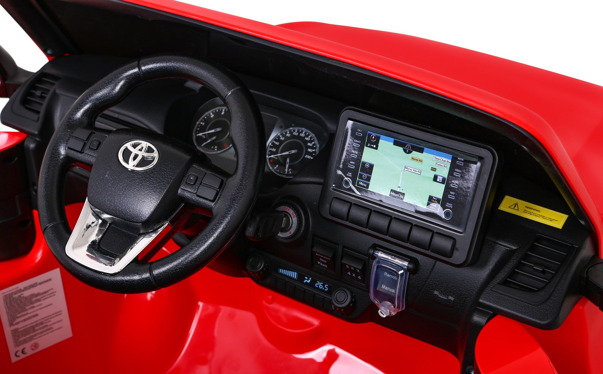 Licencirani auto na akumulator Toyota Hilux 4x4 - crveni