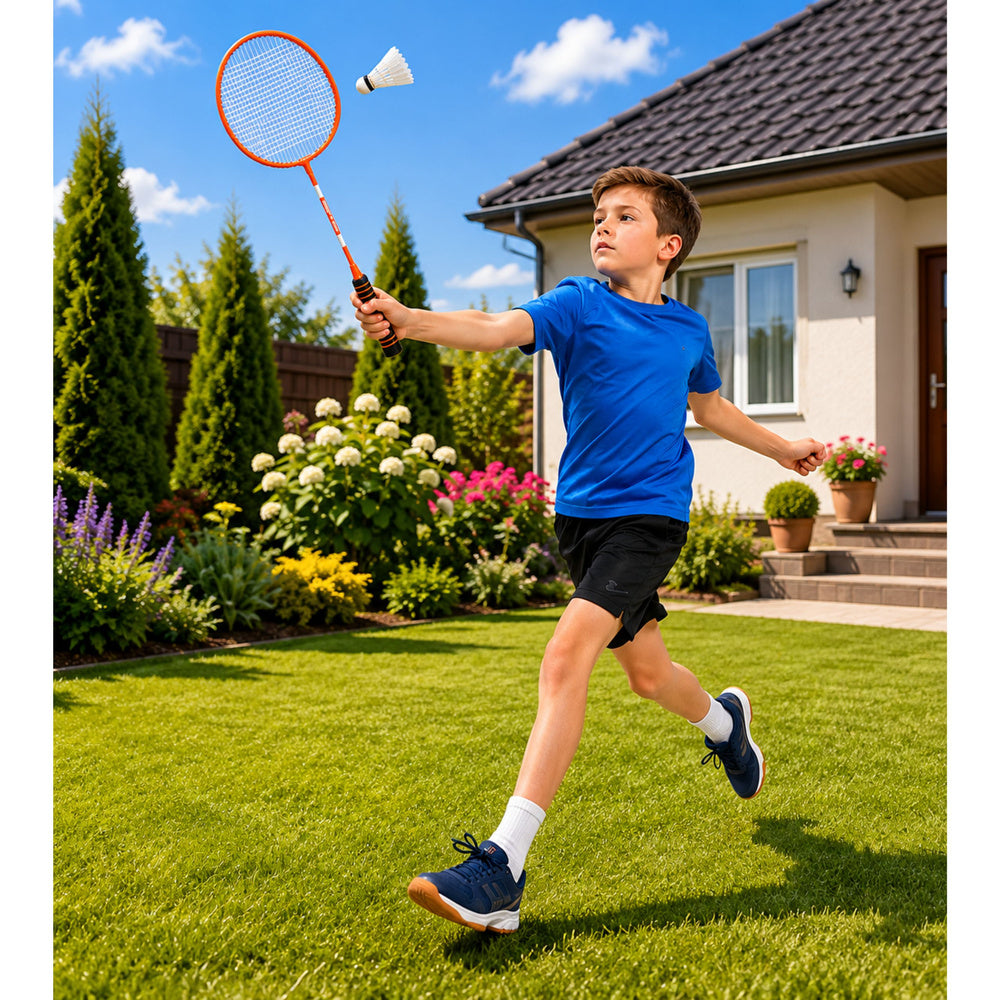 Reketi za badminton sa futrolom i lopticama 6u1 - narančasti