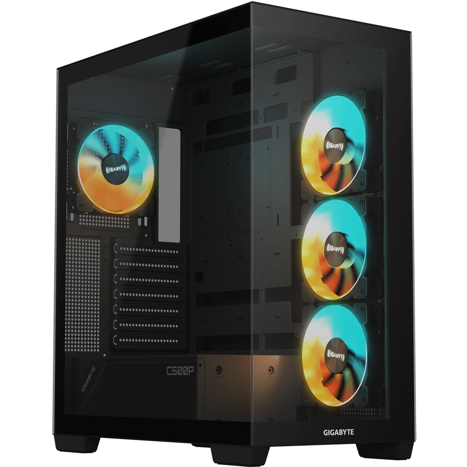GIGABYTE C500 PANORAMIC STEALTH Midi Tower Crno