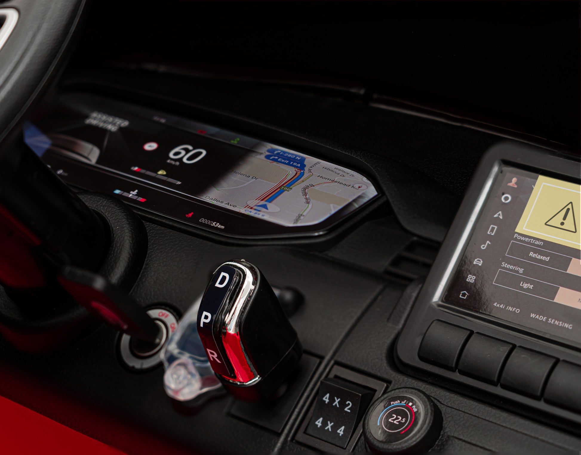 Licencirani auto na akumulator Range Rover SUV Lift 4x4 - DVOSJED - crveni