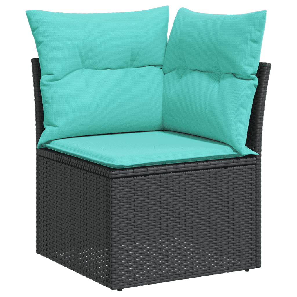 10-dijelni set vrtnih sofa s jastucima bež od poliratana 100 x 55 x 73 cm