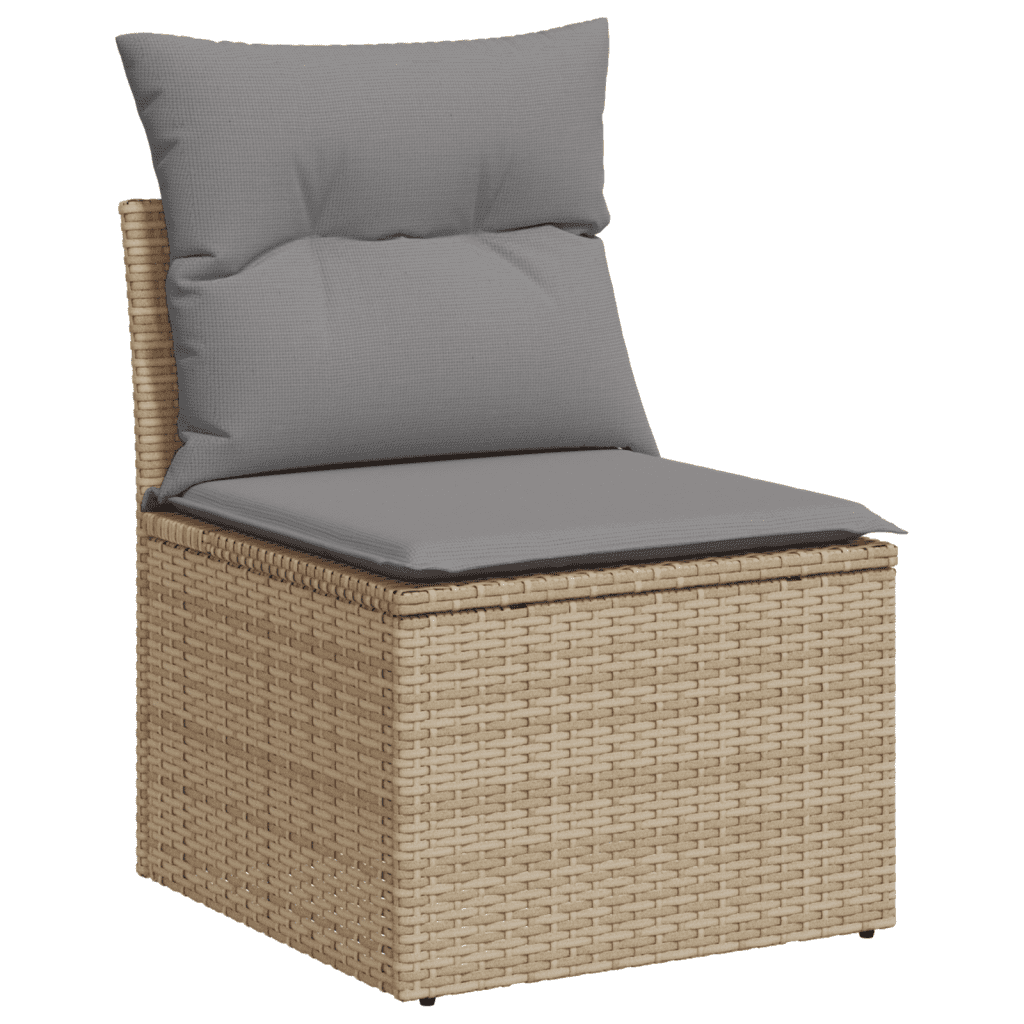 6-dijelni set vrtnih sofa s jastucima bež od poliratana 83 x 62 x 69 cm
