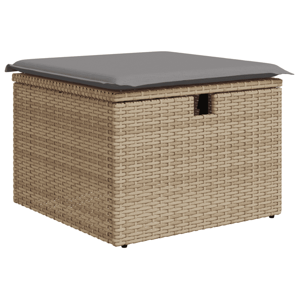 6-dijelni set vrtnih sofa s jastucima bež od poliratana 83 x 62 x 69 cm