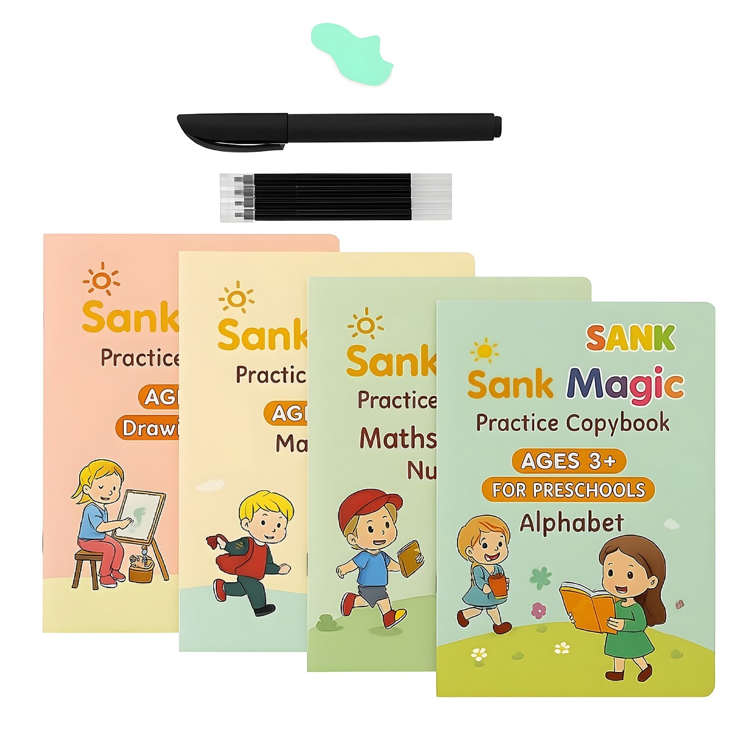 Set bilježnica za djecu - Tirkizna ergonomska drška KP37062