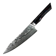 Damaskasti kuhinjski nož YO-37406 - Kiritsuke Chef / Crvena / Plava KP37406