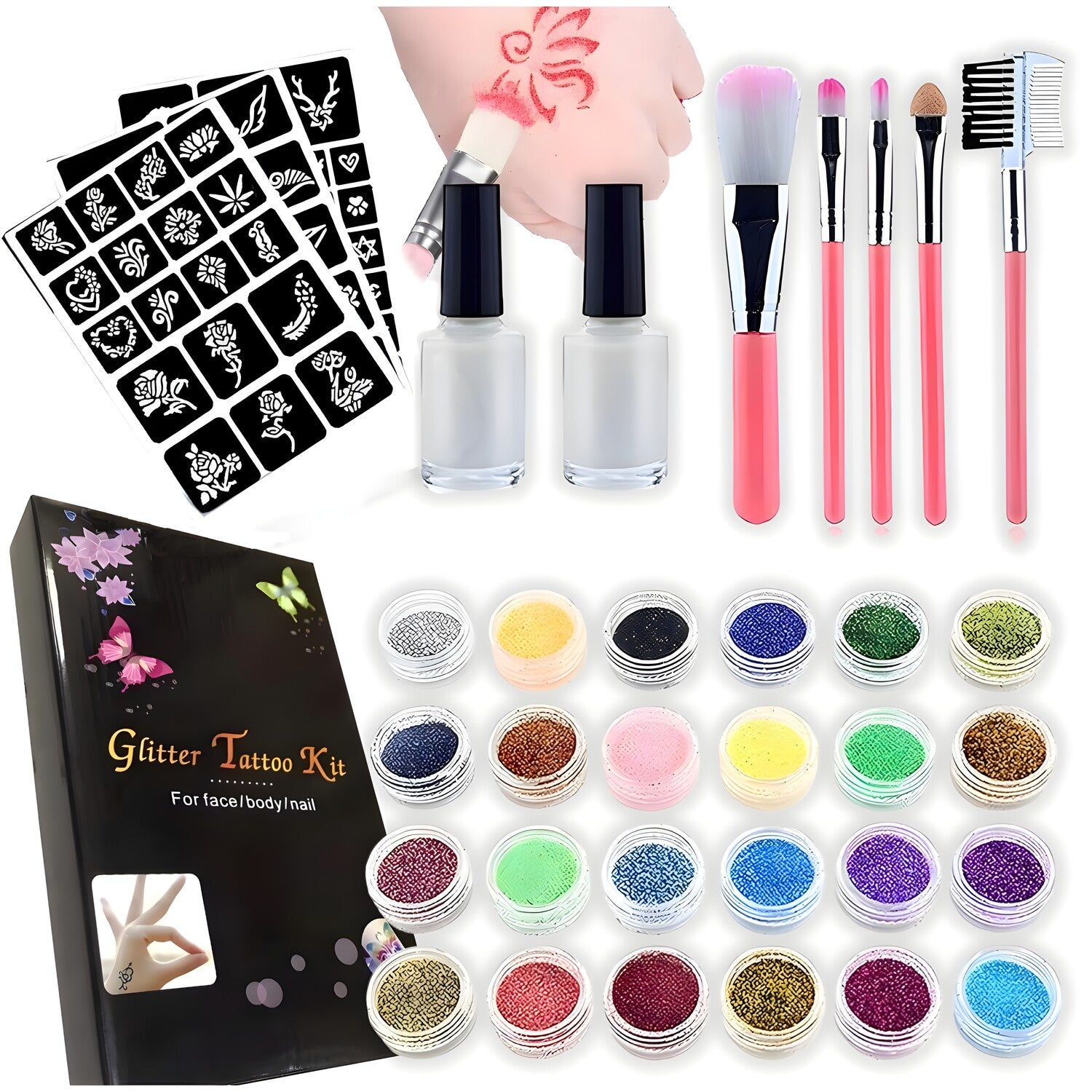 Set za izradu sjajnih tetovaža - Višebojni KP38462