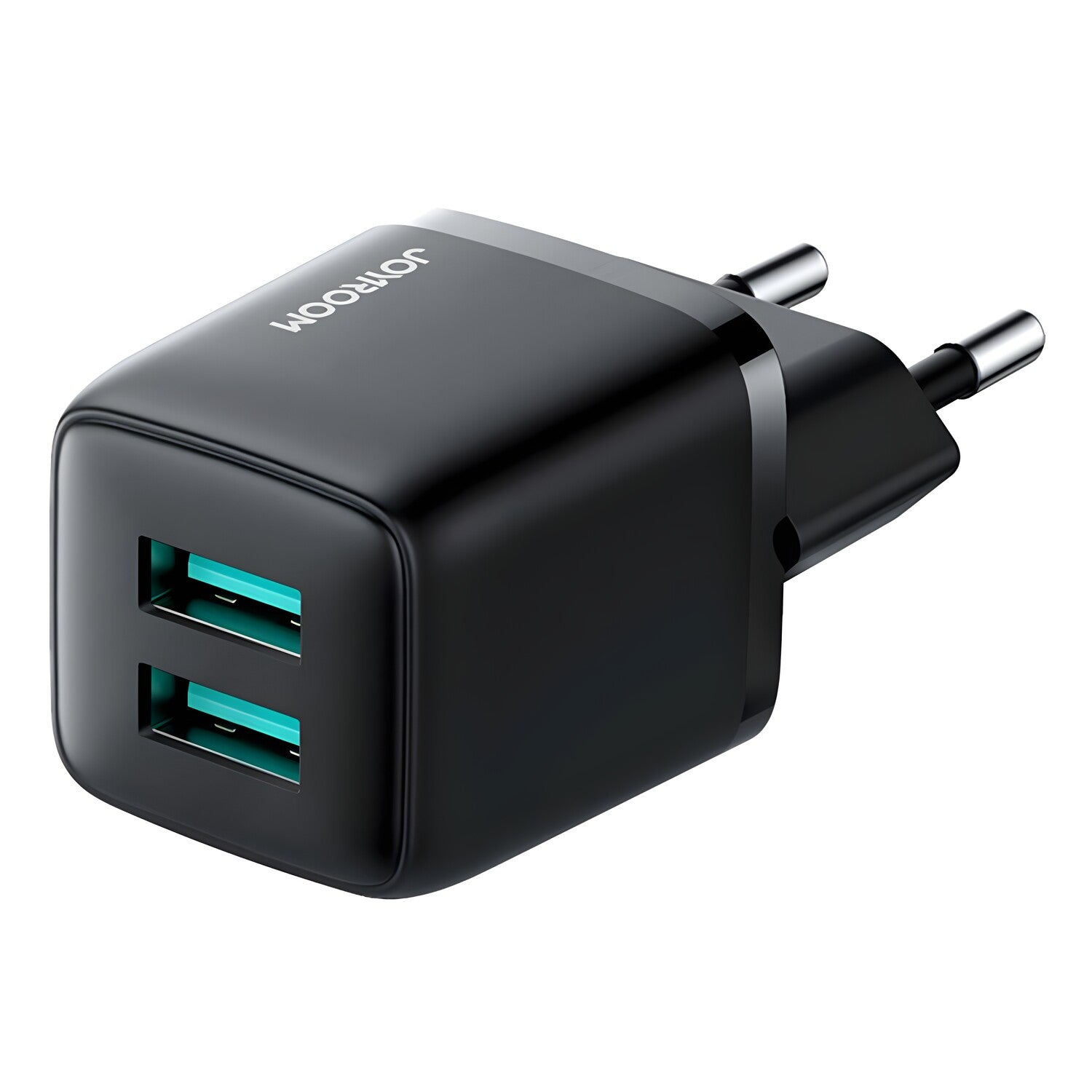 JoyRoom – mrežni punjač – 2 x USB + brzo punjenje - 12W, 2,4A – Crna KP28091