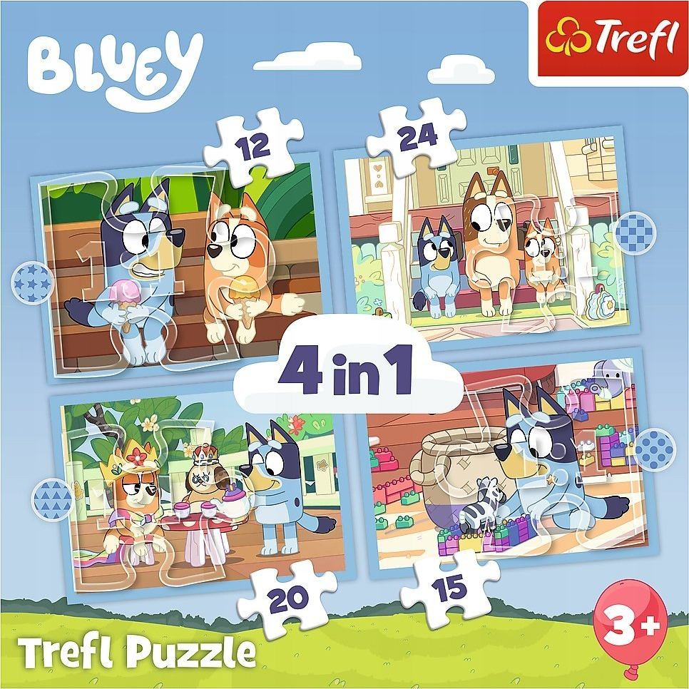 Trefl Bluey and his world Slagalica 12 kom Crtići