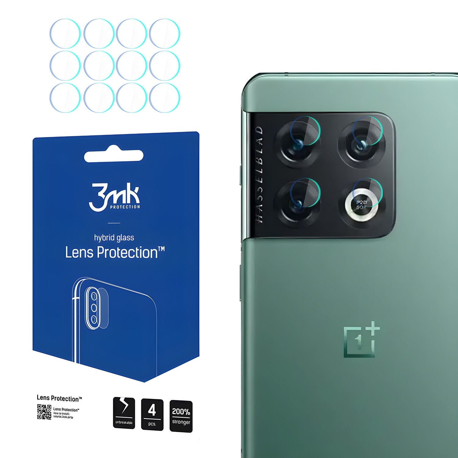 4x Staklo za kameru 3mk za OnePlus 10 Pro - Prozirna KP20597