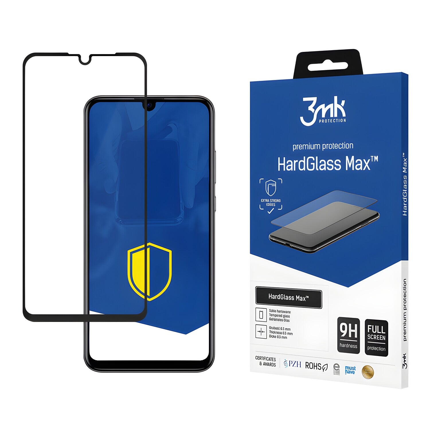3mk HardGlass Max - zaštitno staklo za Samsung Galaxy A40 - Crna KP20894