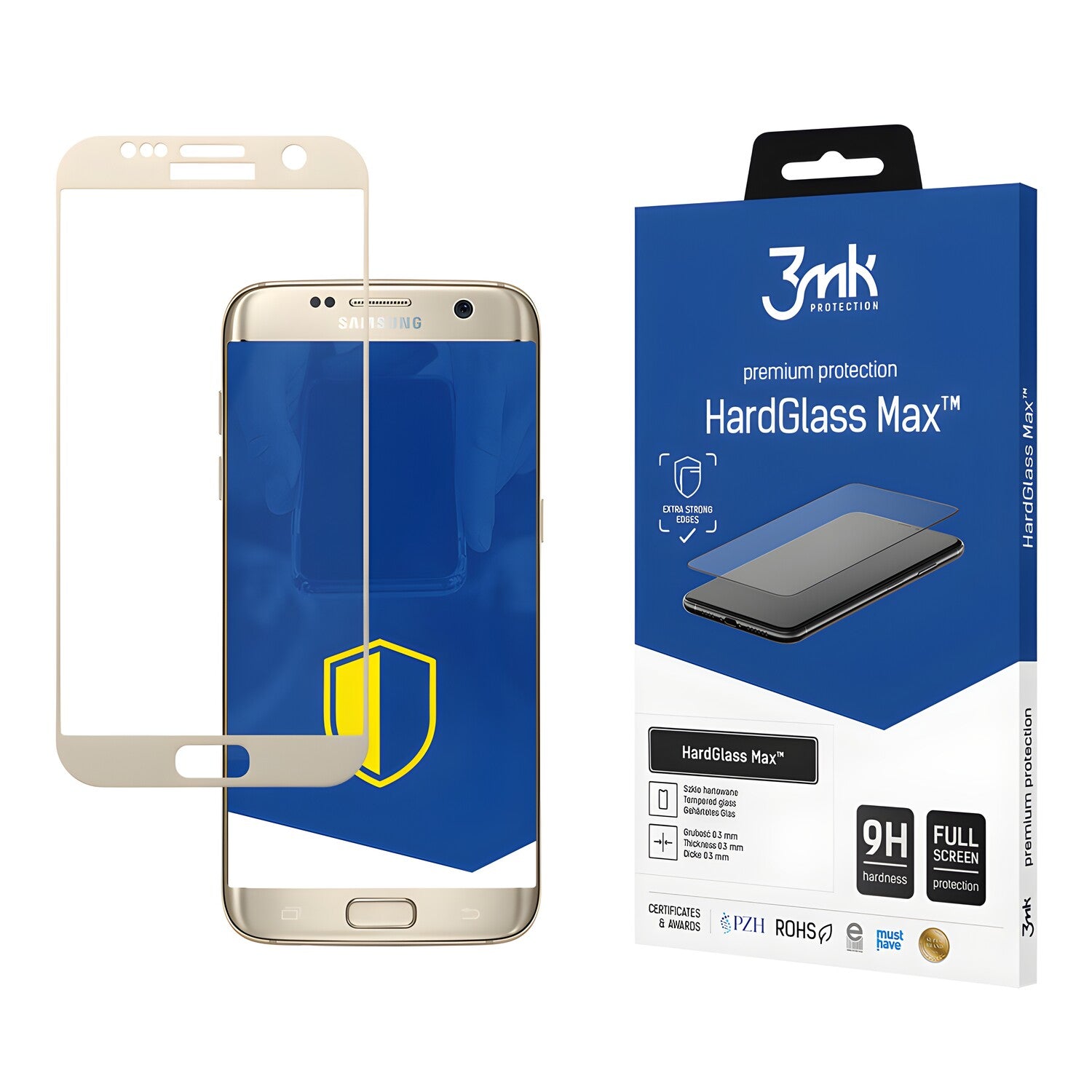 3mk HardGlass Max - zaštitno staklo za Samsung Galaxy S7 Edge - Bijela KP20996