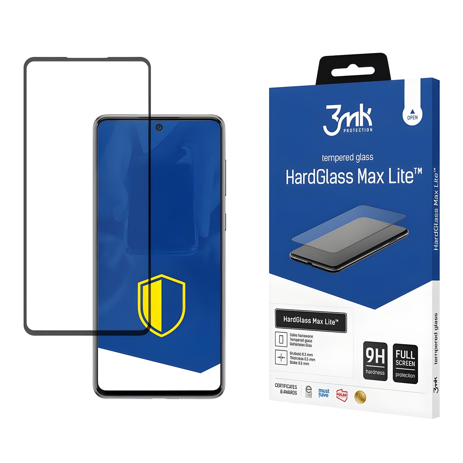 3mk HardGlass Max Lite - zaštitno staklo za Samsung Galaxy A73 - Crna KP21031
