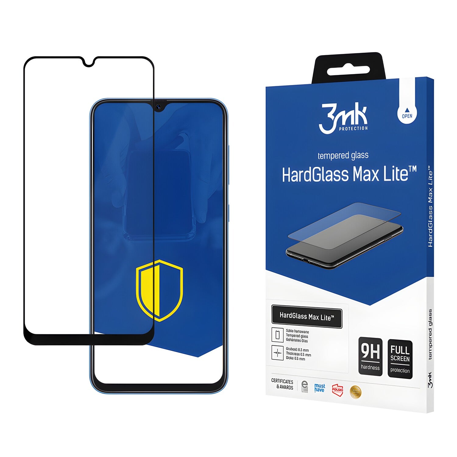 3mk HardGlass Max Lite - zaštitno staklo za Huawei Y7 Pro 2019 - Crna KP21010