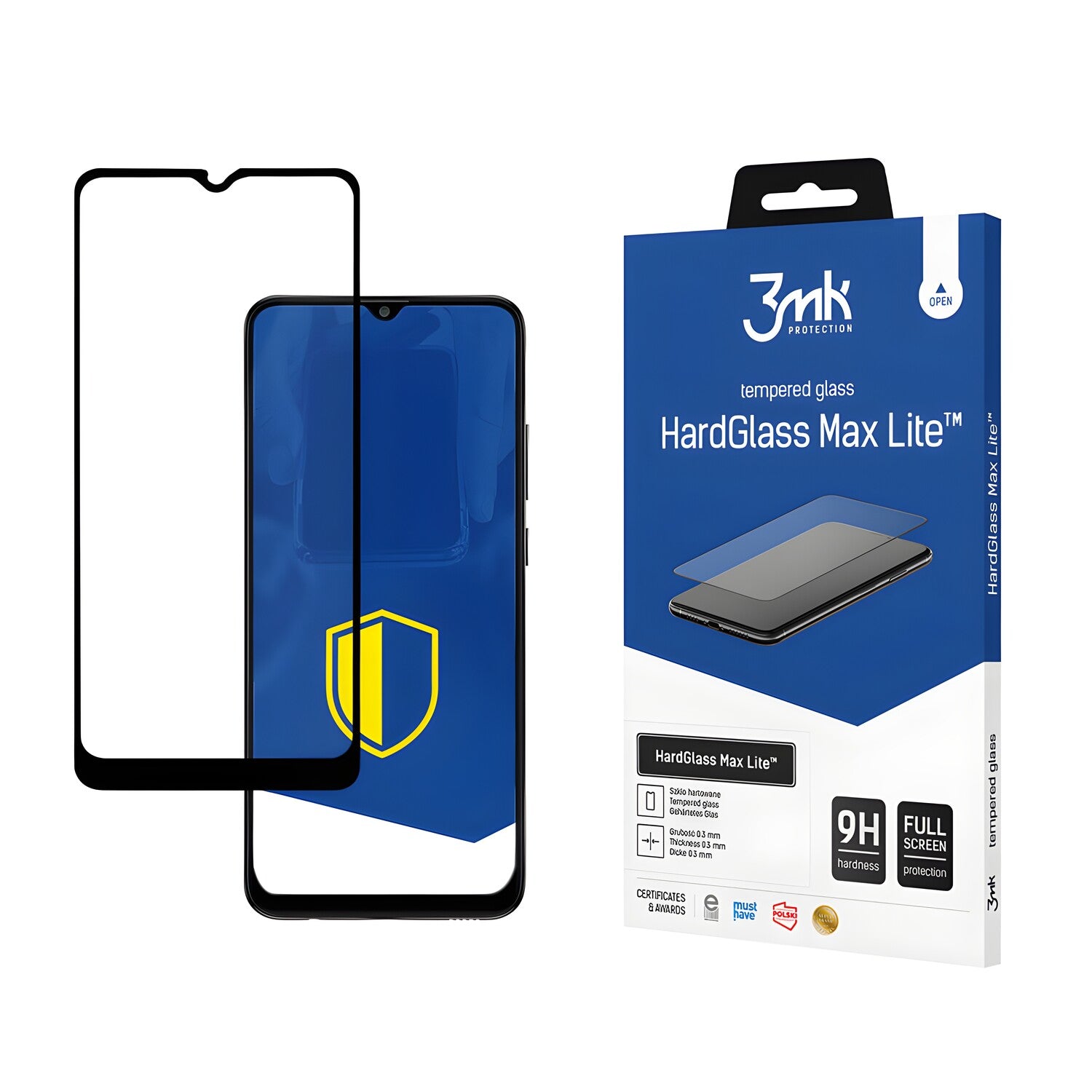 3mk HardGlass Max Lite - zaštitno staklo za Samsung Galaxy M02s - Crna KP21011