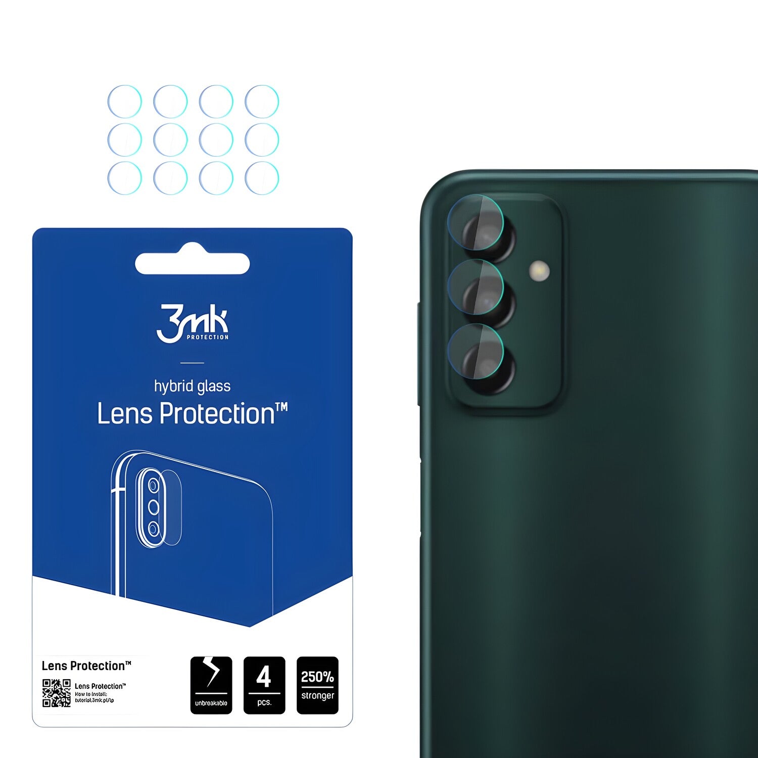 4x Staklo za kameru 3mk za Samsung Galaxy M13 5G - Prozirna KP20530