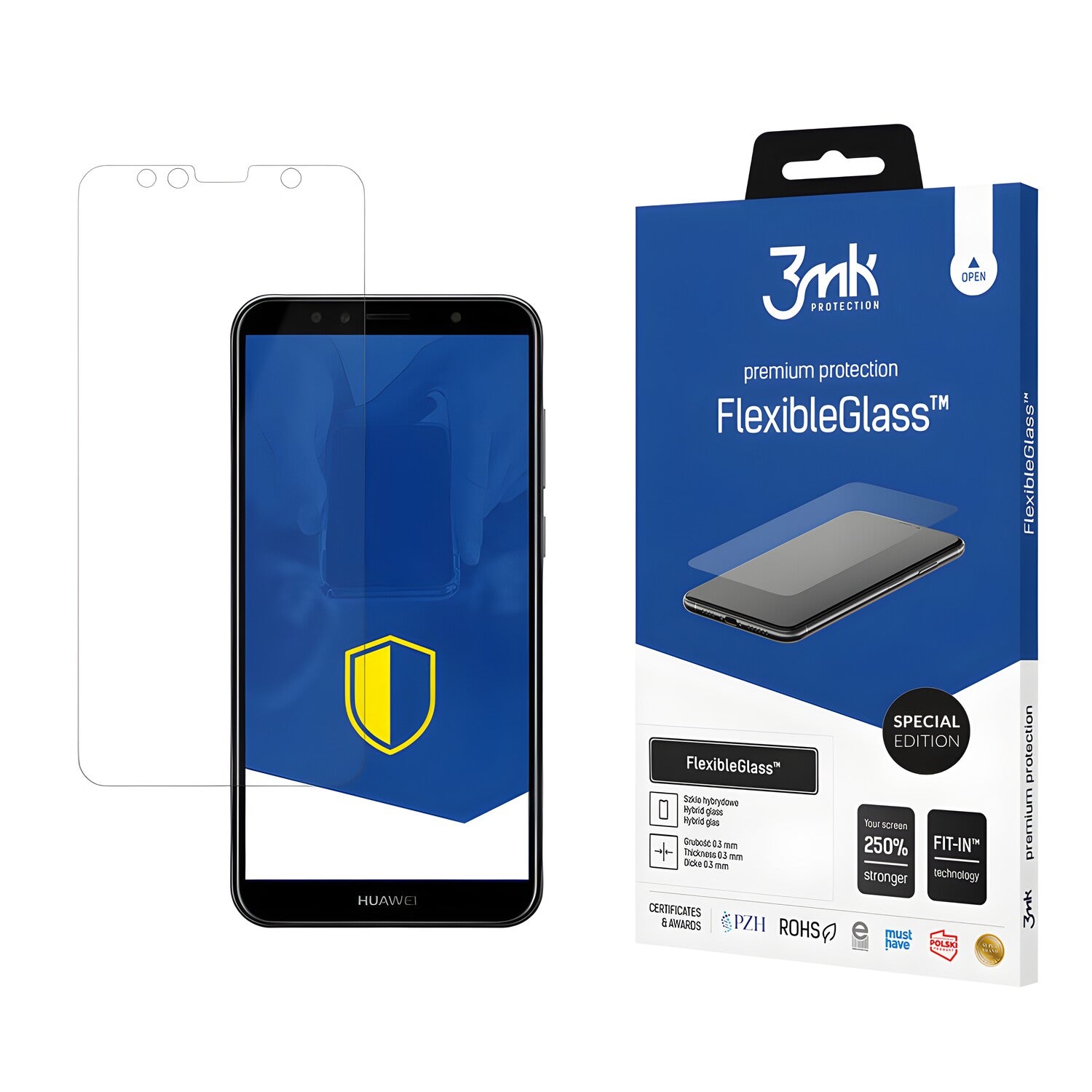 Zaštitno hibridno staklo 3mk FlexibleGlass za Huawei Y6 2018 - Prozirna KP20956